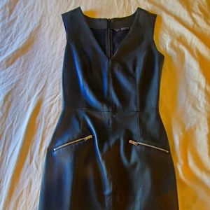 ZARA black faux leather dress xsmall